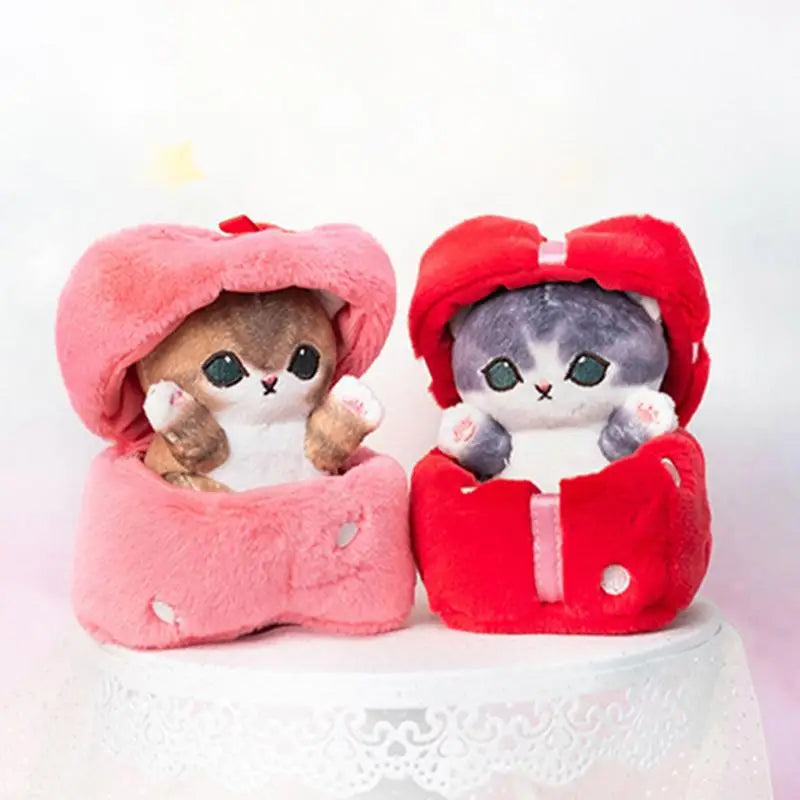 1pc 13cm Kawaiis Cat Plush Toys Valentines Day Cat Plush Doll Lovely Animal Pillow Soft Cartoon Cushion Kid Birthday Gift