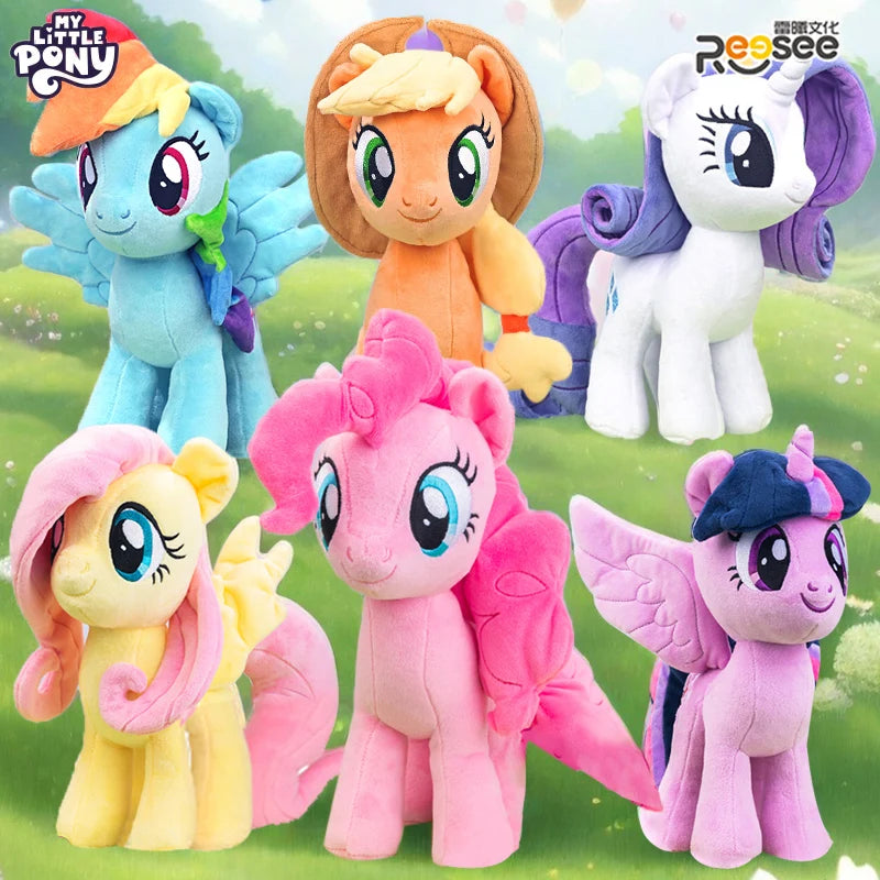 New My Little Pony Plush Toys Twilight Sparkle Pinkie Pie Rarity Fluttershy Applejack Rainbow Dash Stuffed Doll Kid Xmas Gift