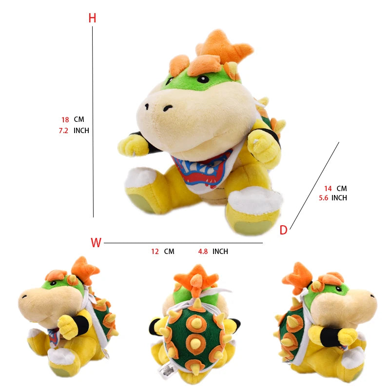 super Mario Bros Plush Toys Wonder Bowser Jr Meowser Lemmy Iggy Bowser Anime Stuffed Cartoon Peluche Dolls Kids Gifts