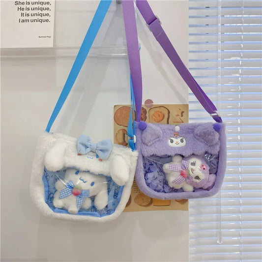 Kawaii Sanrio Plush Crossbody Bag for Girls - Plushy Mart