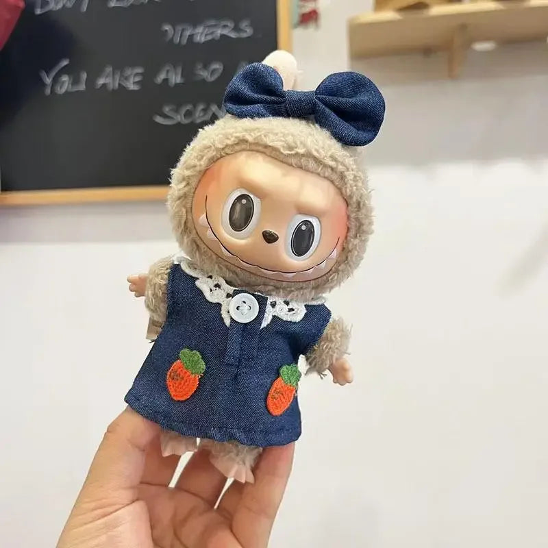 (Clothes only) 17cm for Labubu doll clothing winter decoration #466315