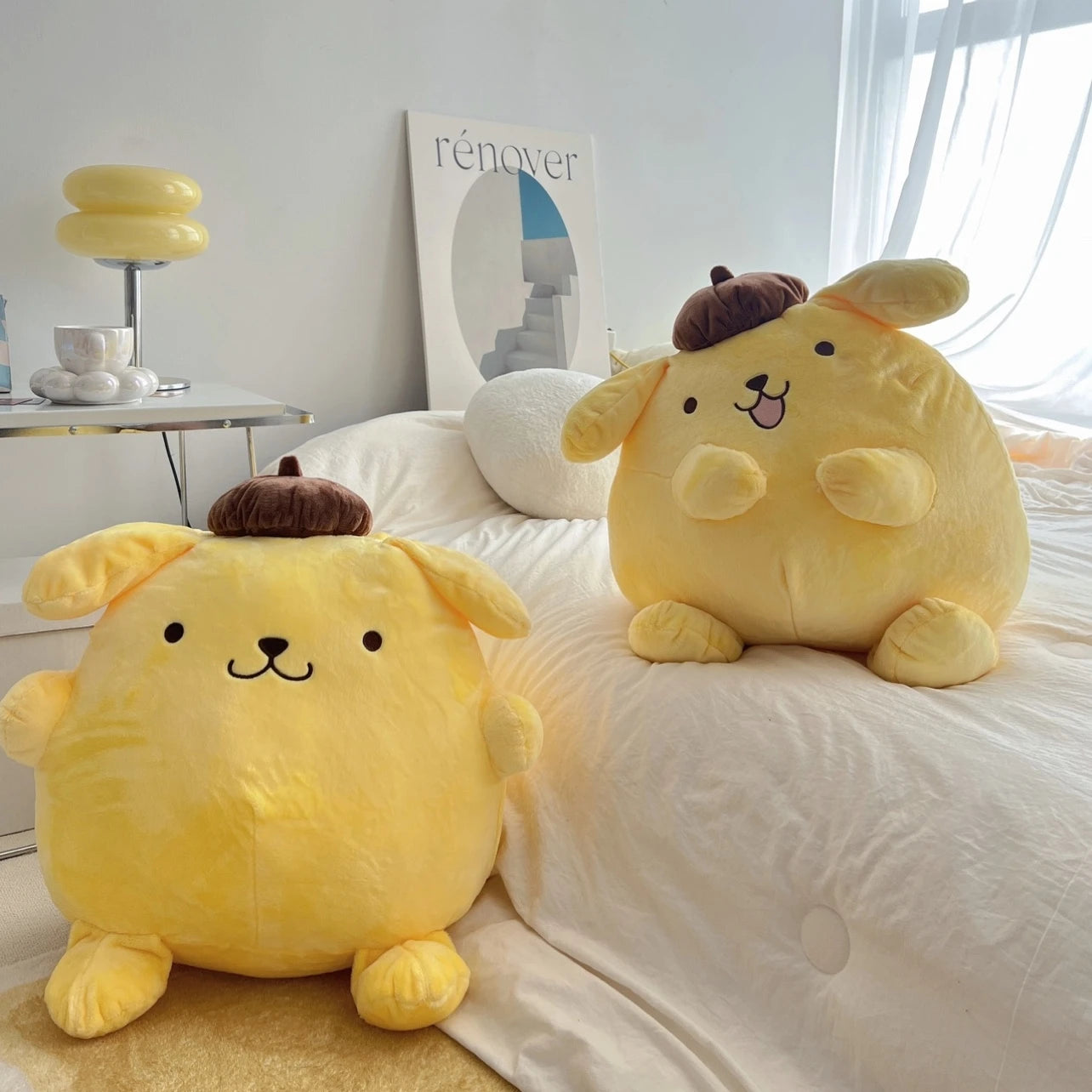 Lovely Pom Pom Purin Plush Toy Big Size Stuffed Japanese Style Anime Plushies Hug Throw Pillow Back Cushion Xmas Gifts Girl Kids