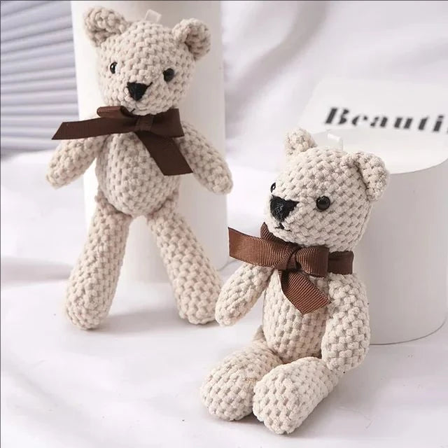 New Kids Plush Animals Toys Cute Bear Stuffed Bags Key Pendant Dolls Gifts Birthday Wedding Party Decor Children Baby Bear Stuff