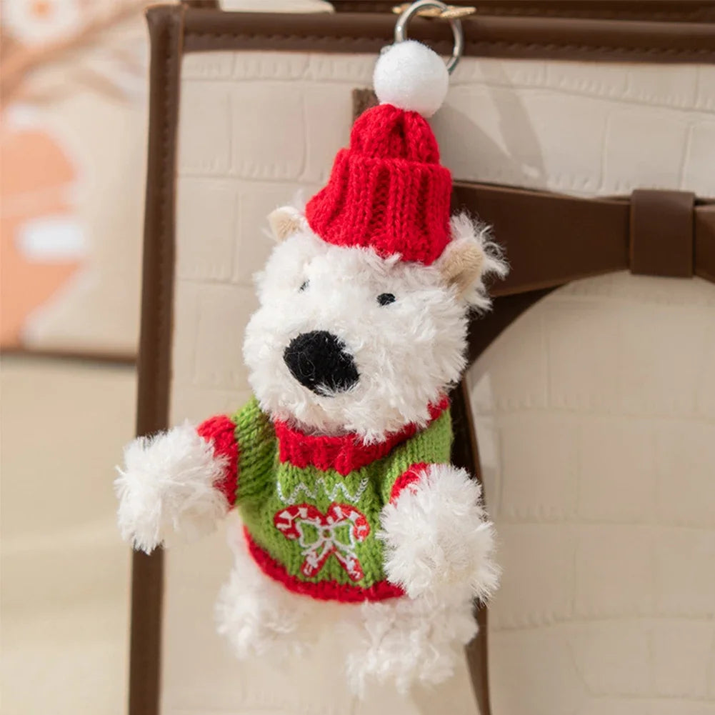 Mini Clothes Outfit Accessories For 11cm Jellycat dog West Highland White Terrier Christmas Snowman Sweater Winter Clothing