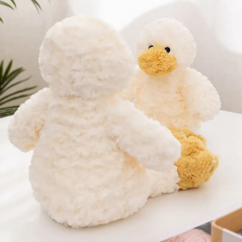 Children Stuffed Toys Cartoon Polar Bear Shaped Doll Throw Pillow Fluffy Duck Plush Toys Nice Gift for Kids Adults High Quality