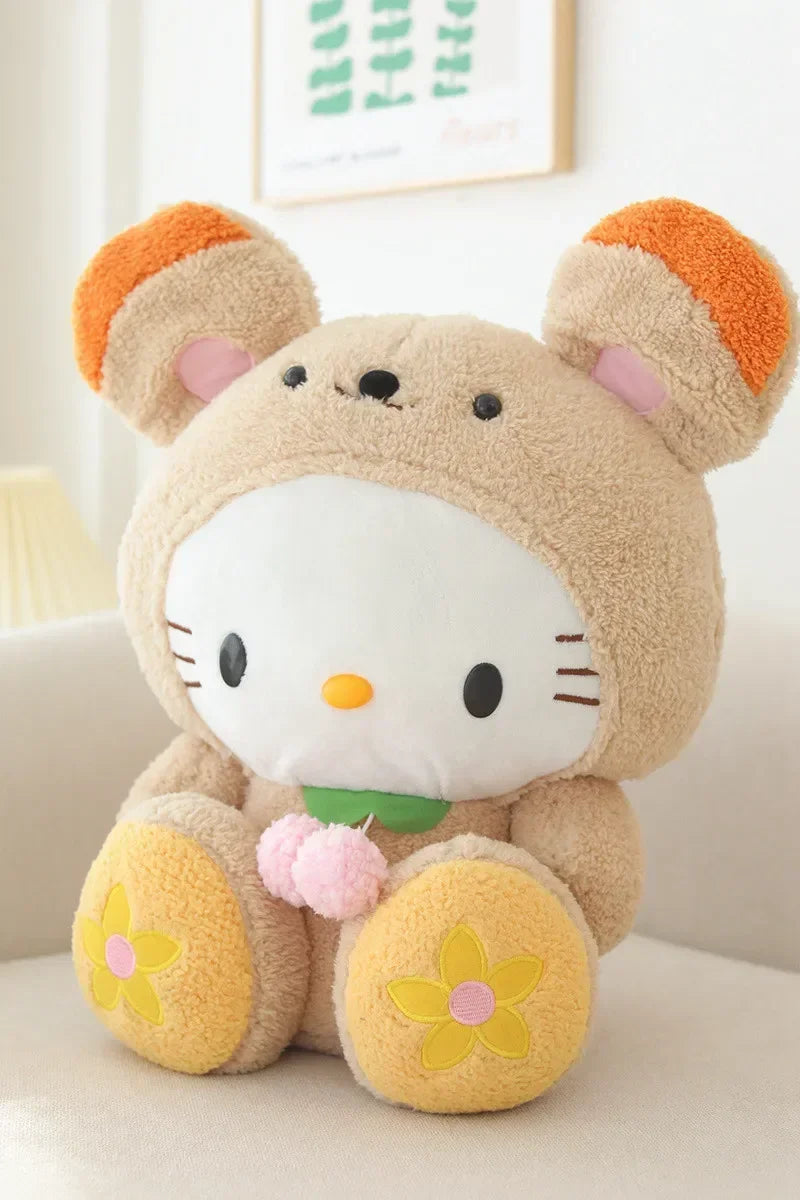 Kawaii Sanrio Anime Plush Stuffed Animal Hello Kitty Doll Plushies Cartoon Rag Girls Children Christmas Gift Peluche