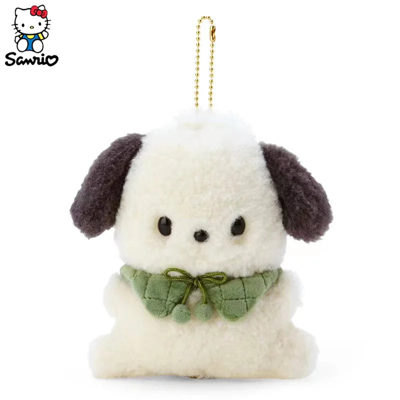 Sanrio Plush Keychain Dolls Pochacco Kuromi Split Series Doll Cinnamonroll Melody Backpack Pendant  Children's Plush Toys Gifts