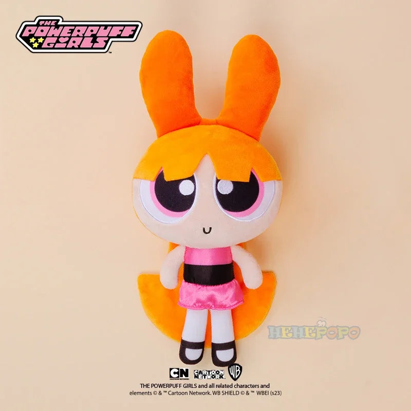 Original The Powerpuff Girls Cartoon Plush Doll Buttercup Bubbles Blossom Cute Kawaii Fluffy Stuffed Toy 23cm/35cm