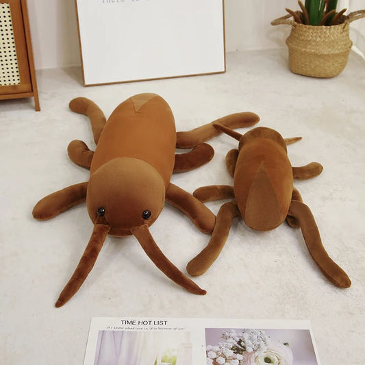 40/60/80CM Simulated Cockroach Plush Toys Soft Stuffed Doll Creative Insect Pillow For Christmas Gifts