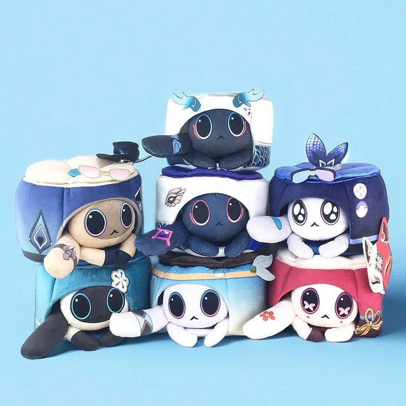 Game Cartoon Honkai: Star Rail Cute Cat Cake Glutinous Rice Ball Cosplay Danheng Kafka Blade Cotton Doll Plush Pillow Can Open