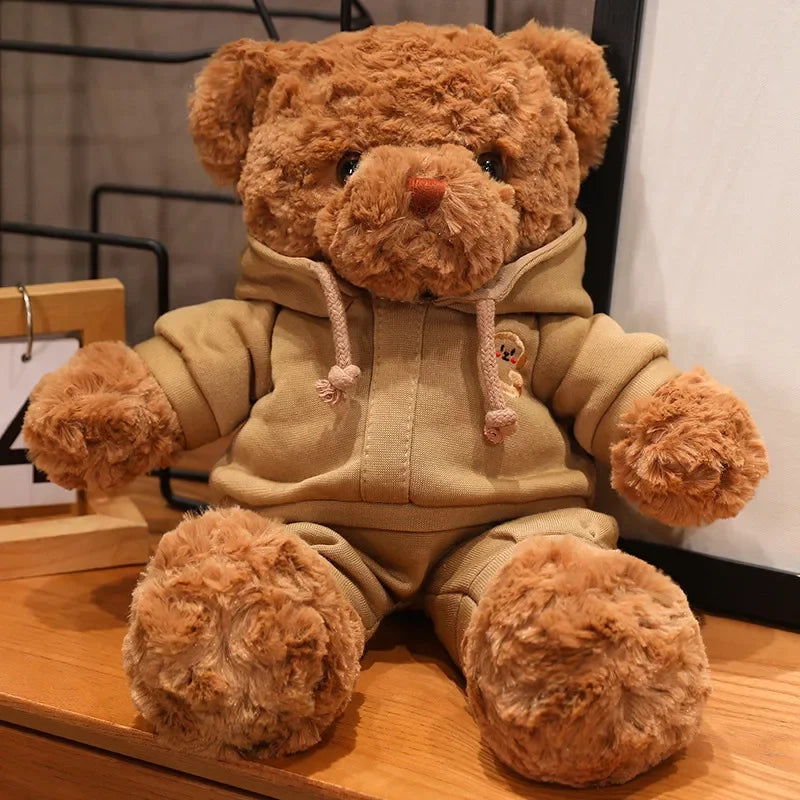 New Arrive 38/50CM Lovely Bear Plush Toy Stuffed Soft Animal with Clothes Kawaii Doll for Kid Baby Children Valentine Gift