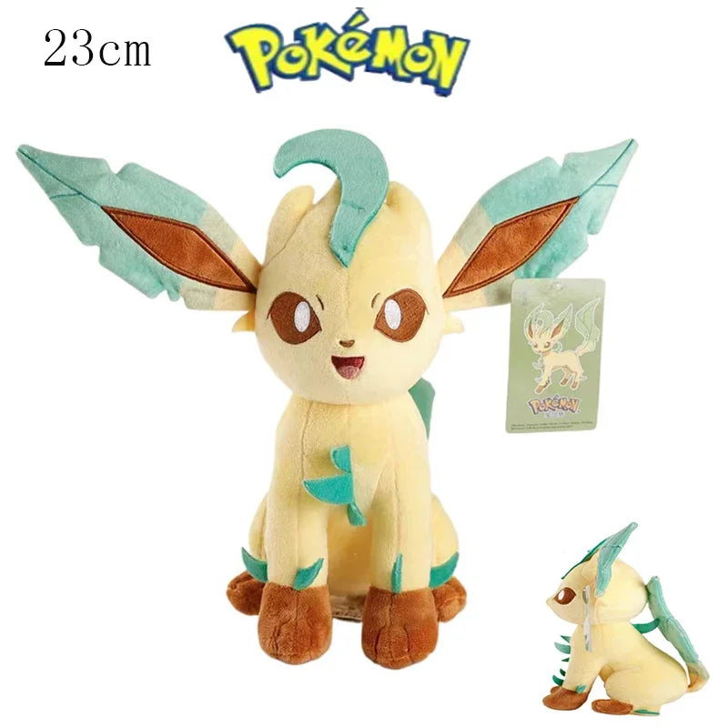 TAKARA TOMY Large Leafeon Plush Pokemon Eevee Sylveon Umbreon Leafeo Soft Stuffed Toys Doll Kawaii Christmas Gift