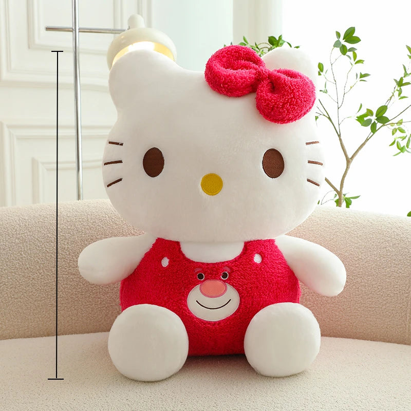 Sanrio Hello Kitty Red Lotso Clothes Stuffed Toys Cute Plush Toys Kawaii Decoration Christmas Gifts Children Dolls for Girl