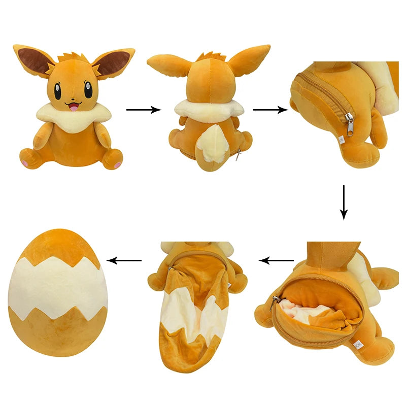 Big Size Pokemon Plush Toys Eevee Umbreon Cartoon Figure Peluche Dolls KJolteon Vaporeon Sylveon Anime Stuffed Dolls Gifts