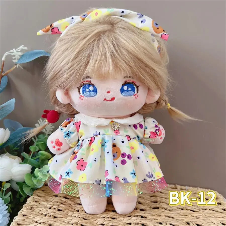 For Baby Three V3/20CM Cotton Doll Plush Doll Replacement Outfit Lolita Maid Dress Playing House Accessories for labubu dress