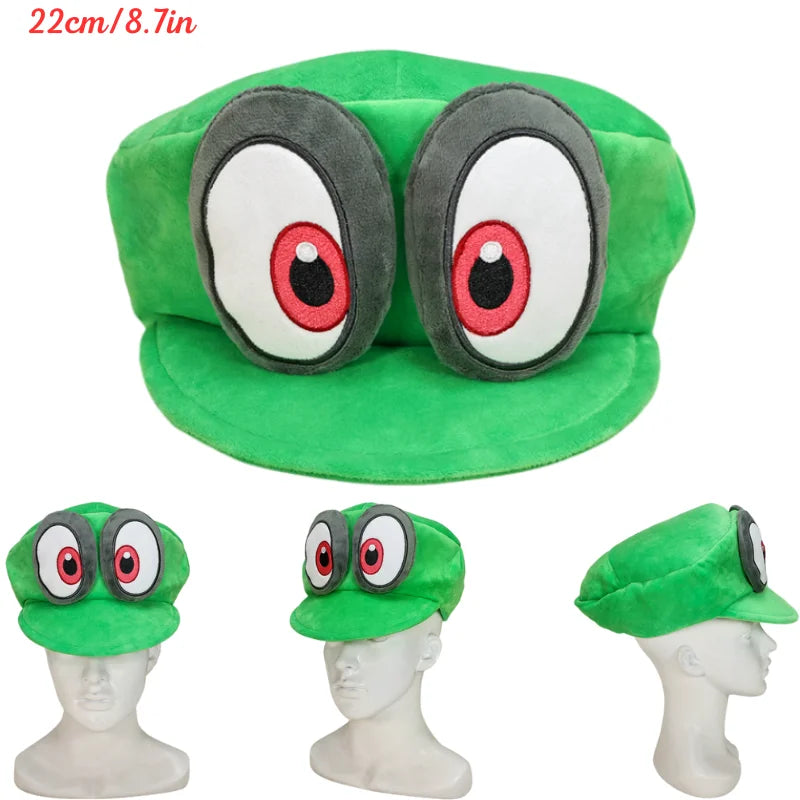 Anime Mario Luigi Cappy Plush Hats Kawaii Princess Peach Waluigi Wario Mushroom Stuffed Peluche Dolls Caps Birthday Gifts Kids