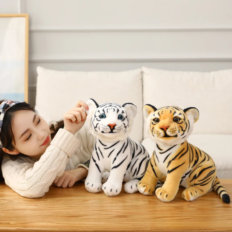 Cute Lion Tiger Doll Plush Toy Stuffed Toys Kawaii Plushies Dolls Pillow Simulation Animals Toys for Children Home Decoration