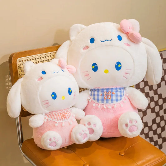 35/45CM Sanrio Hello Kitty Stuffed Toys Plushier Cos Cinnamoroll Throw Pillow Plush Dolls Birthday Gift Valentines Gifts