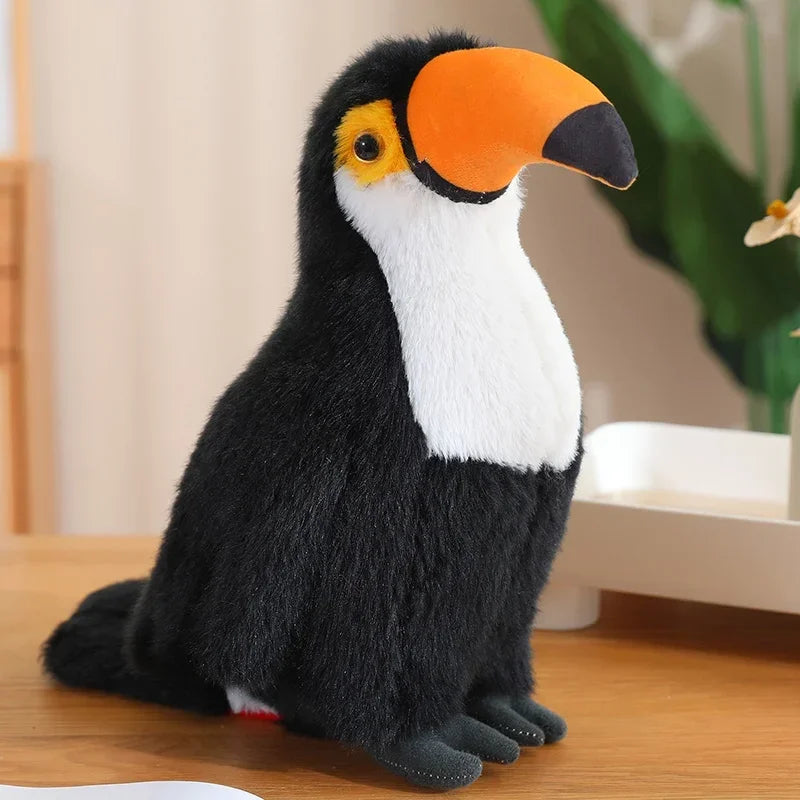 1Pc 20/30/40CM Simulation Toucan Plush Toys Lifelike Multicolored Bird Plush Dolls Stuffed Soft Pillow Room Desktop Decoration