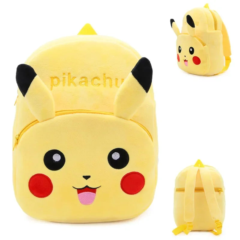 Super Mario Bros Plush Backpack Pokemon Pikachu Anime Figure Stuffed Toy Soft Cute Baby School Bag Children Birthday Gifts