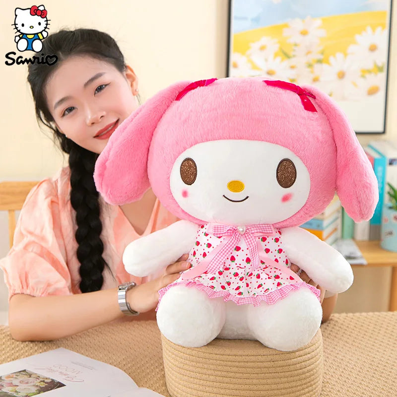 Anime Sanrio Dolls Kuromi Cinnamoroll Plushies Stuffed Plush Dolls Hello Kitty Melody Plush Model Pillow Children Birthday Gifts