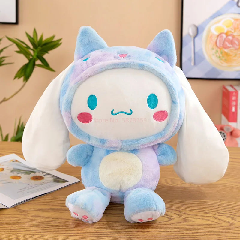 Kawaii Sanrio Japanese Cartoon Girlish Heart Cinnamoroll Cute Plushie Toy Soft Stuffed Dolls Toys For Children's Birthday Gift