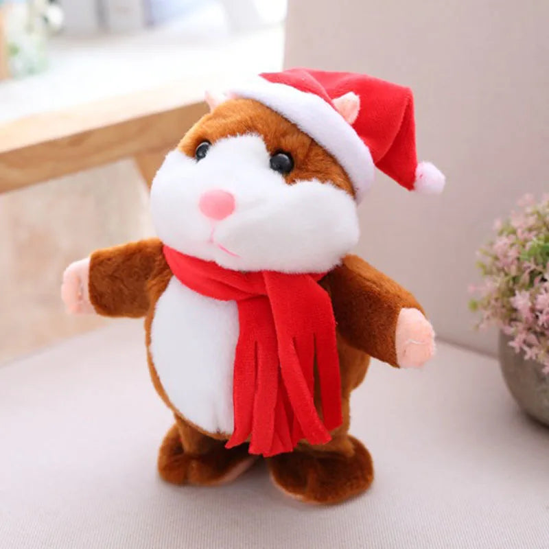 Talking Hamster Plush Toys Speak Talk Sound Record Repeat Stuffed Plush Animal Kawaii Hamster Toy for Children Kid Xmas Gift