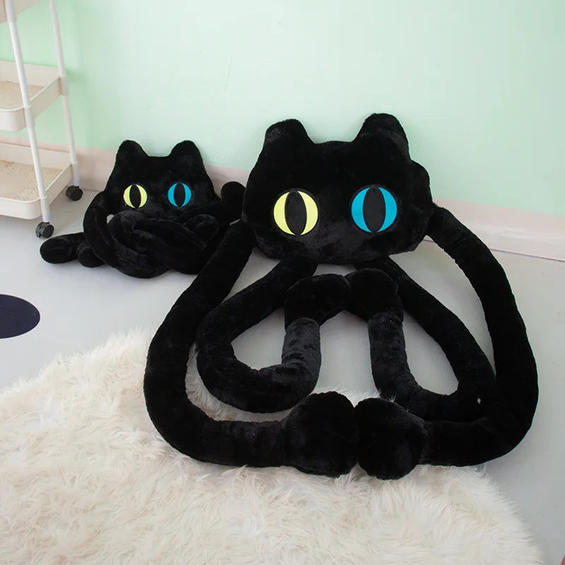 Kawaii Long Legs Black Cat Doll Creative Octopus Throw Pillow Stuffed Toys Plush Animal Cushion Toys Children Baby Gifts