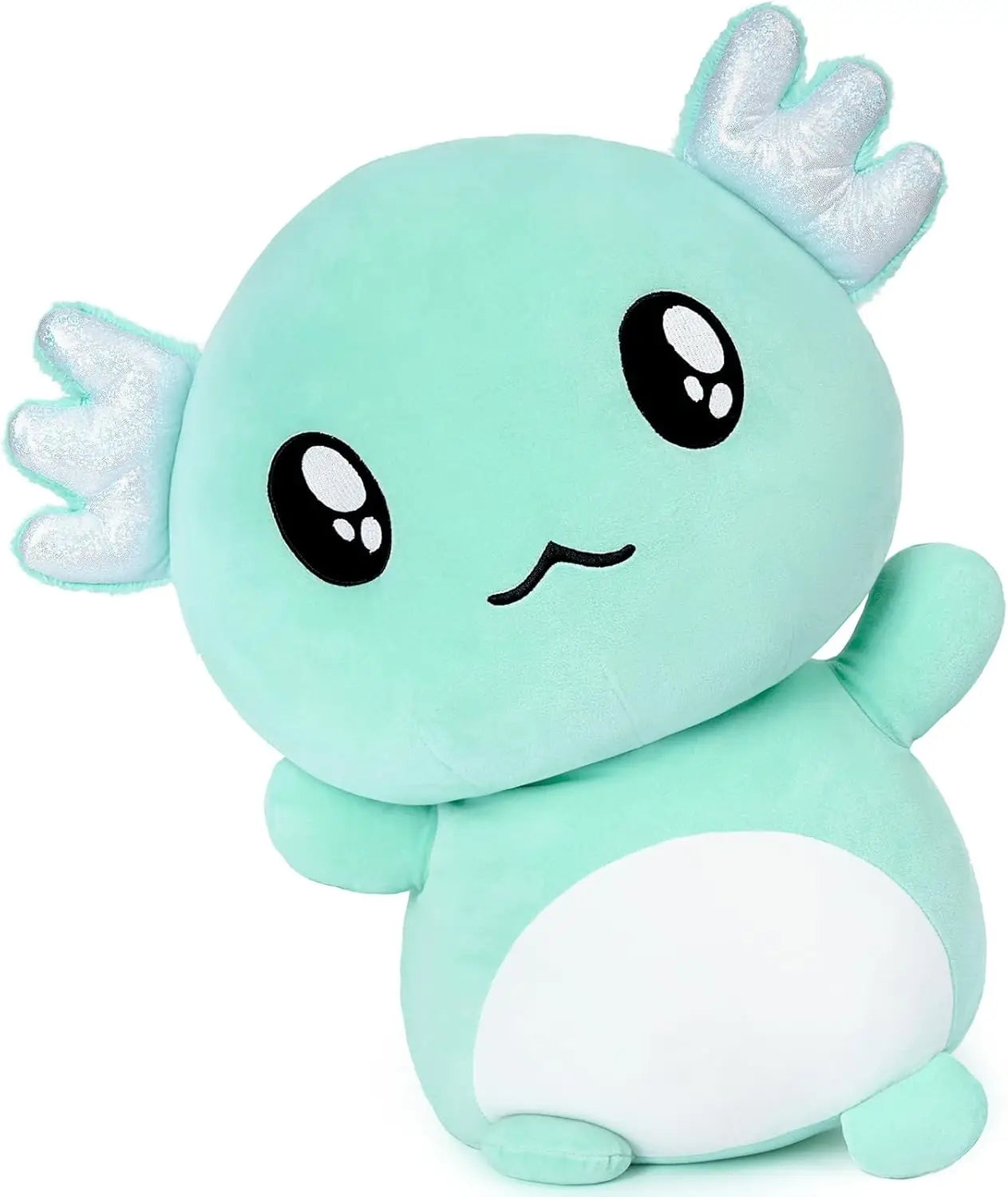 Tezituor  Axolotl Plush, Cute 20" Mint Green Axolotl Stuffed Animals Plush Throw Pillow, Cuddly Salamander Plushie Toy for Kids