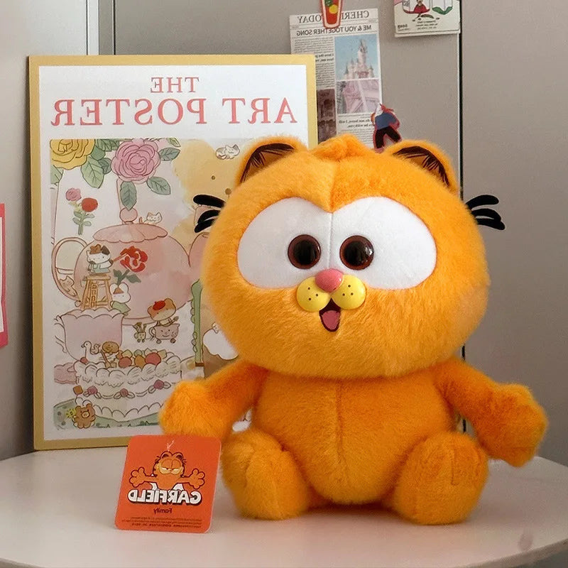 Miniso Garfield Plush Toy Funny Lazy Ginger Ugly Cat Stuffed Doll Anime Kitty Peluche Kittens Plushie  Animal Sofa Cushion Gift