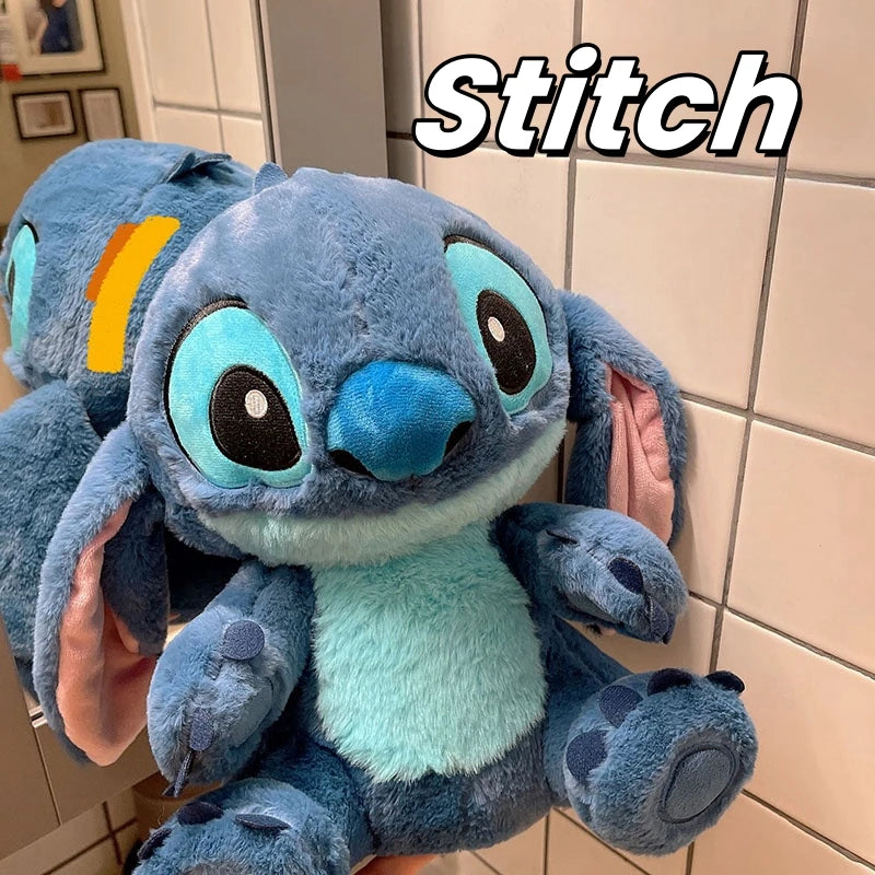 Lovely Sitting Stitch Plush Toy Stuffed Cartoon Anime Lilo & Stitch Angel Plushies Cuddly Doll Throw Pillow Gifts Girl Kids