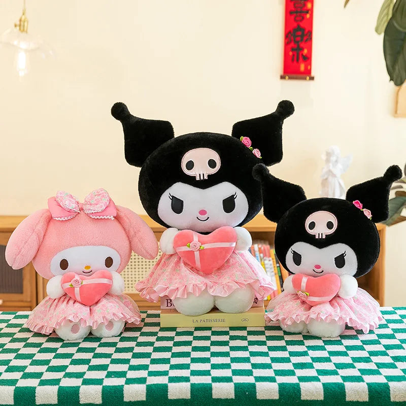 30/40cm Sanrio Kuromi Melody Plush Toy Doll Gifts Plushies Stuffed Animal Doll Children's Birthday Gift Doll Pillow Gift