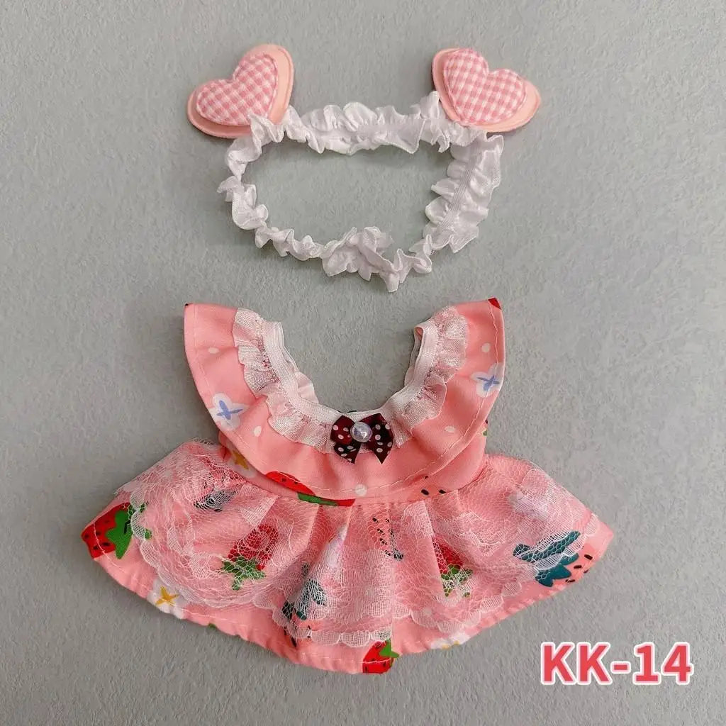 20cm doll change clothes small skirt for Upset duck cotton doll cute and sweet Lolita dress