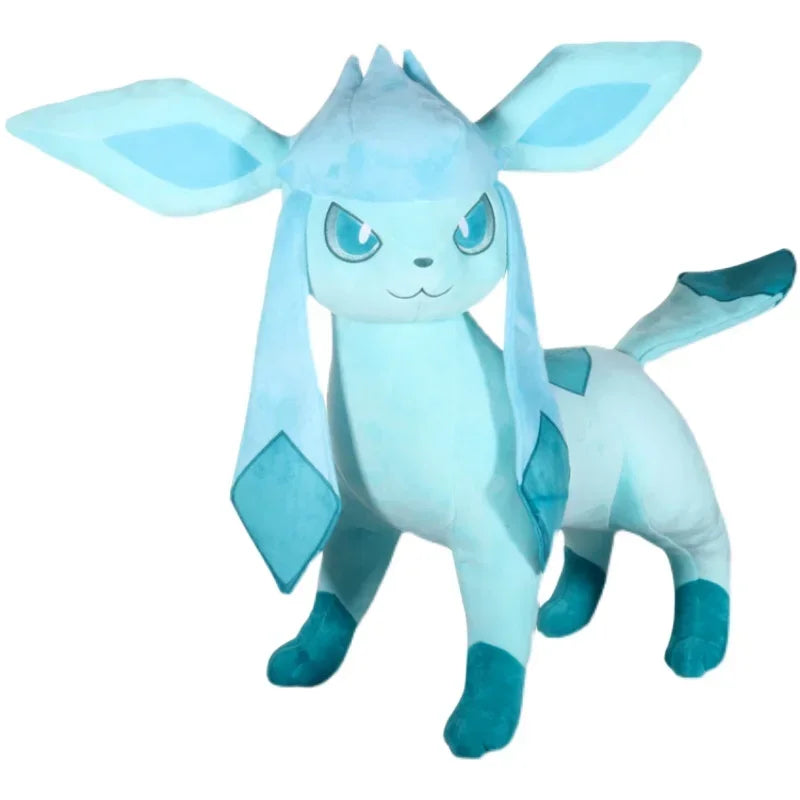 60cm Pokemon Large Glaceon High Quality Anime Plush Toy Doll Animal Stuffed Peluche Great Birthday Gift For Kids