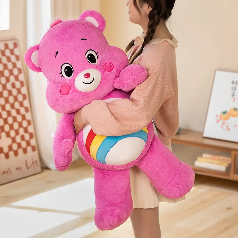 90CM Giant Care Bears Plush Toys Teddy Bear Stuffed Doll Rainbow Bears Peluche  Kawaii Room Decor Lovely Bear Birthday Gifts