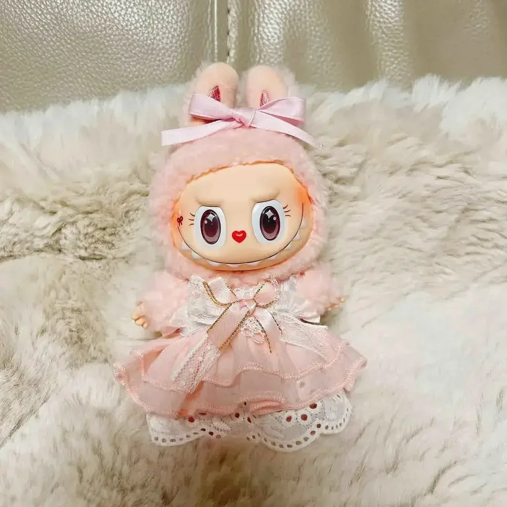 For 17cm Labubu/mokoko Doll Clothes outfit Clothes Hoodies Doll Clothes Dolls Accessories Cute Decoration