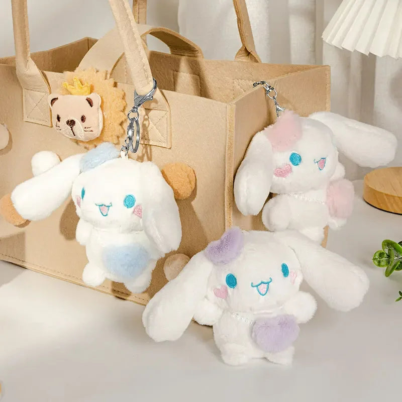 Sanrio Series Cute Plush Keychains Pendant Toys Cinnamoroll Hello Kitty Kuromi My Melody Figures Kawaii Peluche Doll Kid Gifts