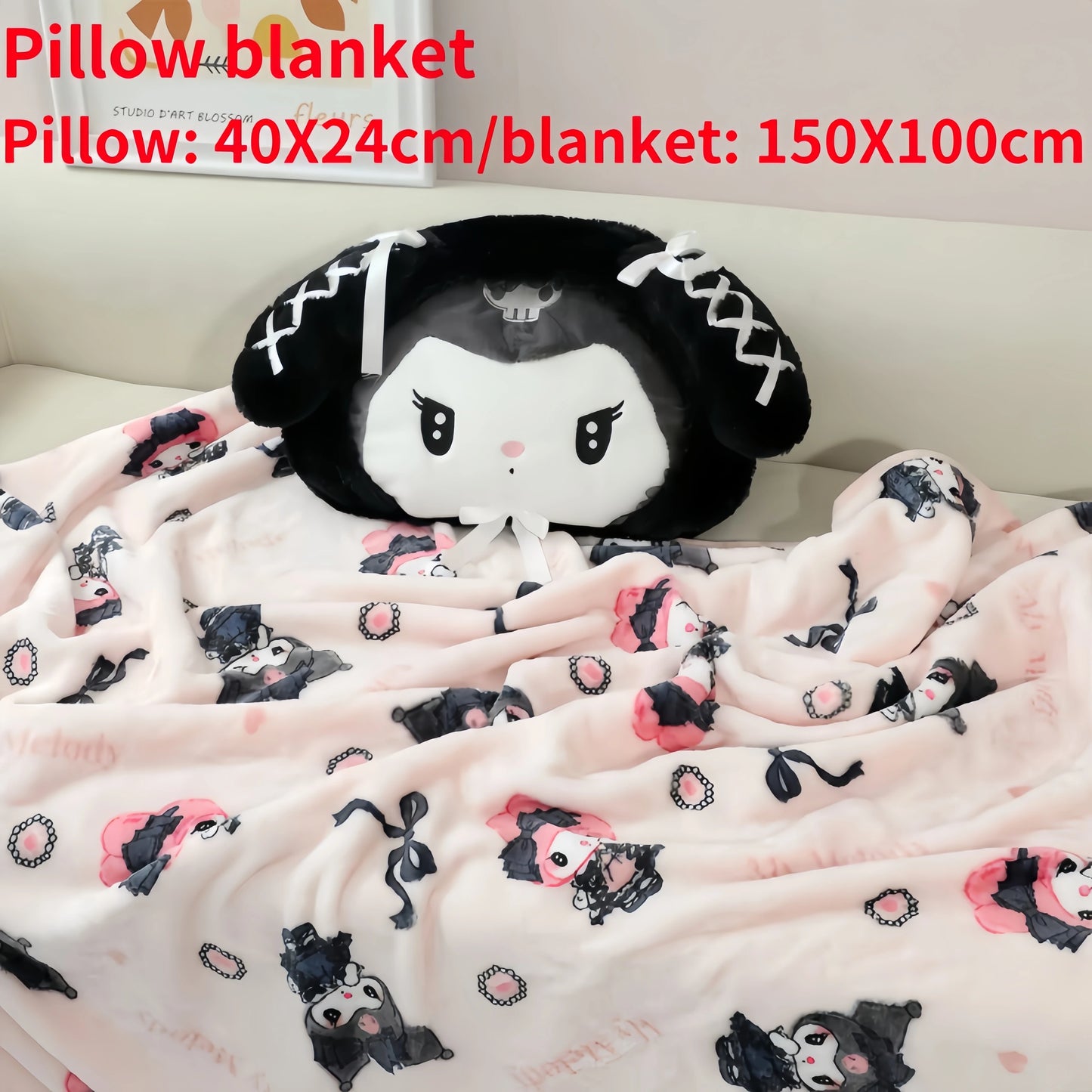 Kawaii Sanrio Lolita Pillow Blanket My Melody Car Pillow Kuromi Seat Belt Cover Stuffed Anime Cuddly Plushies Hello Kitty Toy