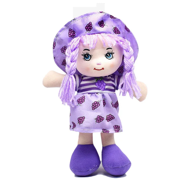 Cartoon Kawaii Fruit Skirt Hat Rag Dolls Soft Cute Cloth Stuffed Toys for Baby Pretend Play Girls Birthday Christmas Gifts