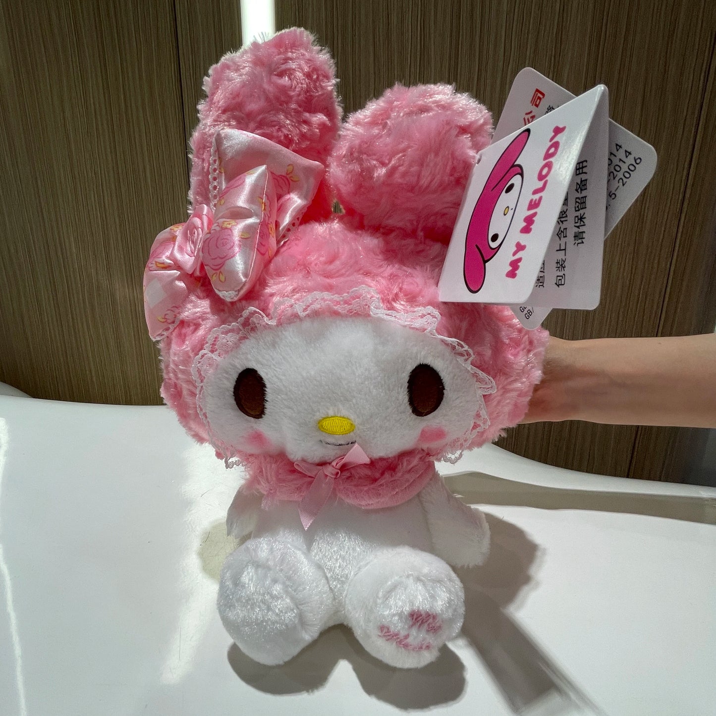 22-30cm Genuine Sanrio Hello Kitty Kawaii Rose My Melody Anime Stuffed Animals Plush Doll Companion Toy Children Birthday Gift