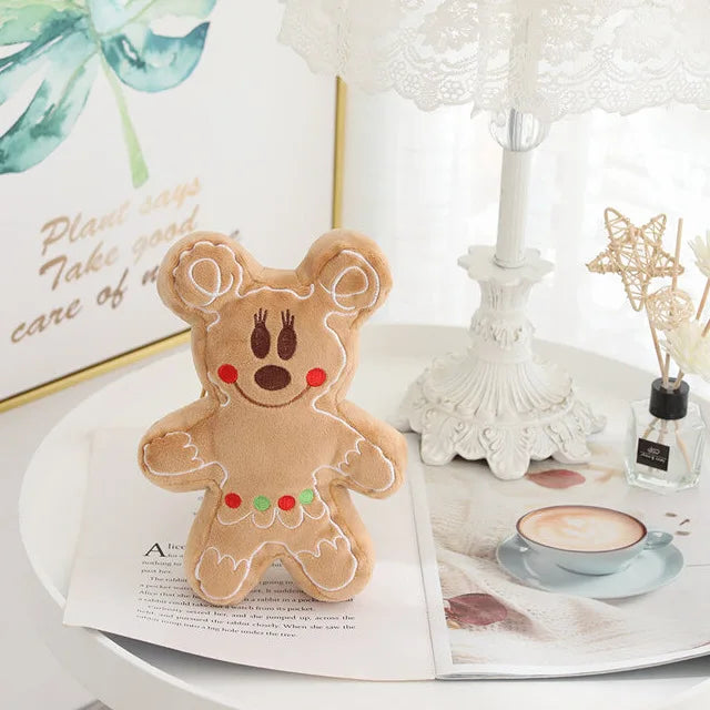 20/30/50cm Soft Gingerbread Man Minnie Mickey Soft Cute Cookie Man Doll Pillow Cushion Neck Pillow Gift for Girls