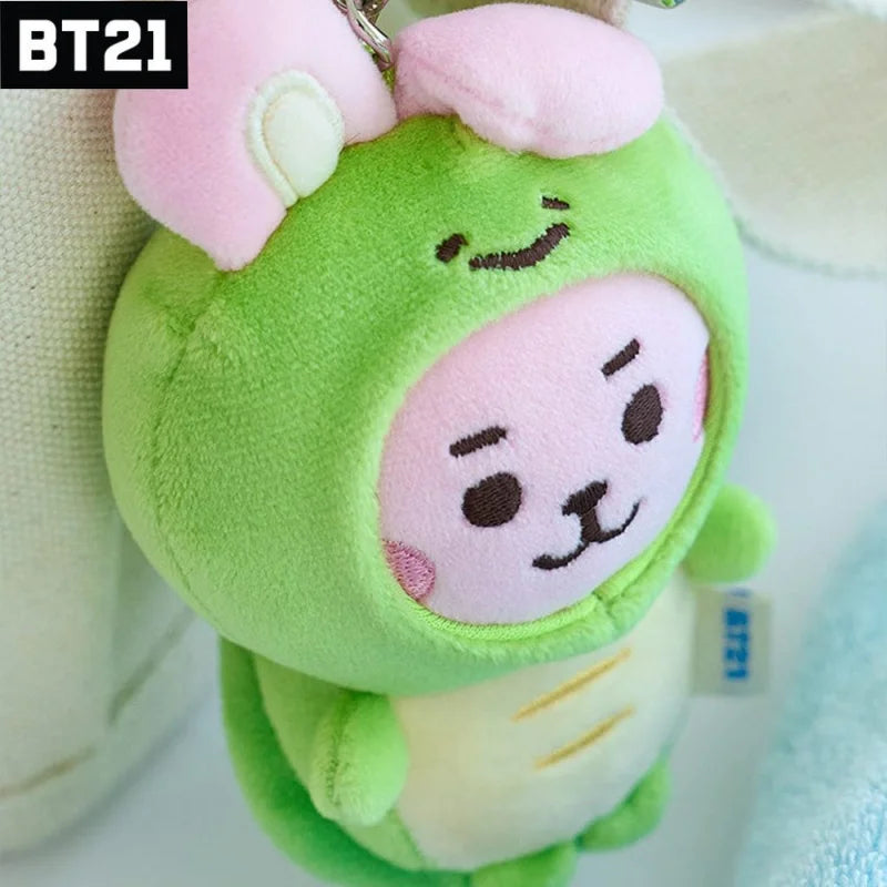 NEW 10CM BT21 Popular Anime Kawaii Cooky Tata Rj Mini Plush Keychain Pendant Ocean Friends Plush Doll Bag Pendant Ornament Gift