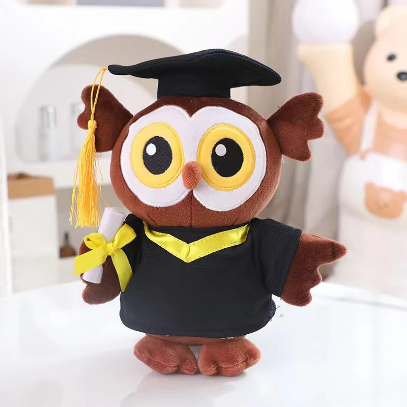 Graduate Plush Dolls Doctor Capybara Owl Bear Plush Toy Cute Stuffed Animal Toy Doll Soft Cartoon Pillow Graduation Gift