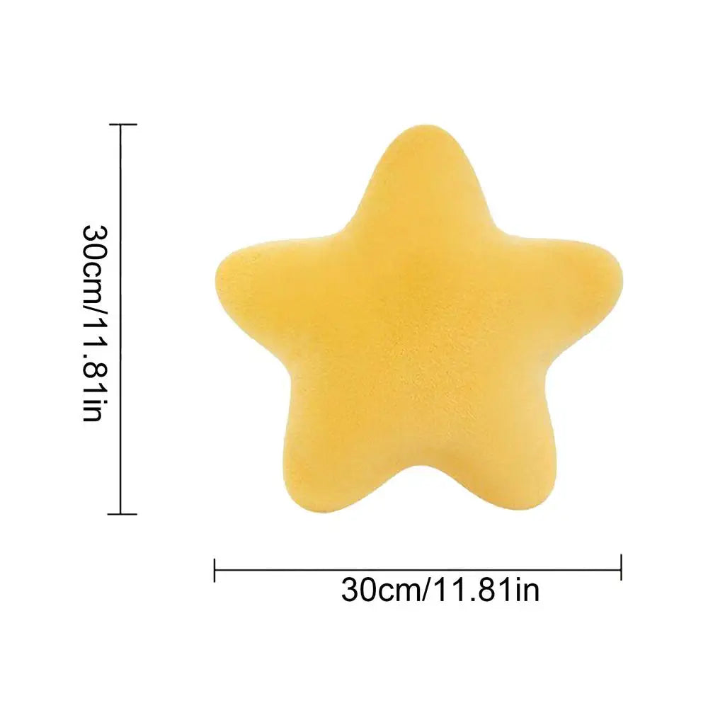 Yellow Star Throw Pillow Cuddly Stuffed Star Shape Sofa Cushion Cute Toy For Kids Stuffed Plush Toy For Bed Couch Sofa Chair