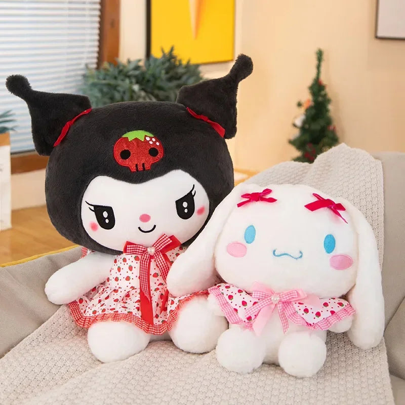 50cm Sanrio Large New Floral Skirt Kuromi Plush Toy My Melody Doll Hello Kitty Stuffed Animal Girls Children Christmas Gift