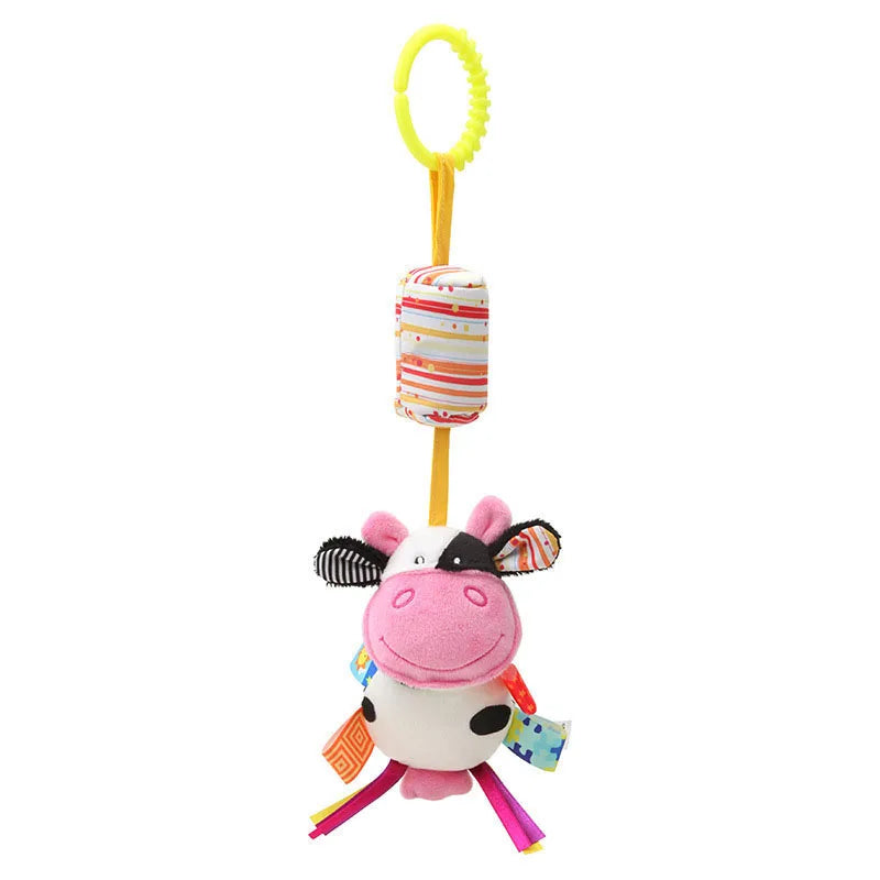 Soft Infant Crib Bed Stroller Mobile Hanging Rattle Baby Educational Toys Brain Developmental Hand Grip Cute Stuffed Animal Toys