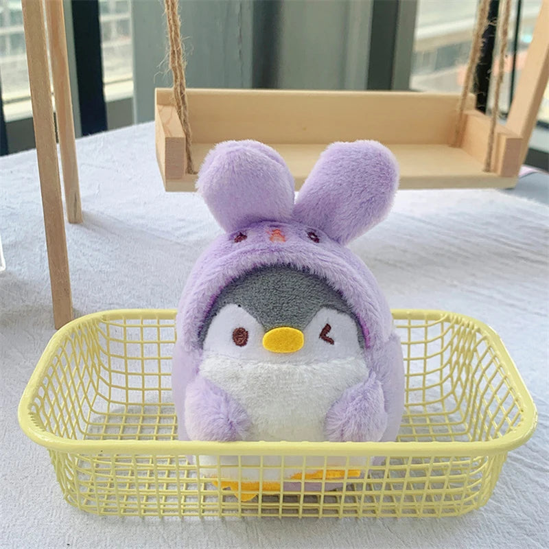 Cute penguin rabbit plush pendant keychain bag pendant doll