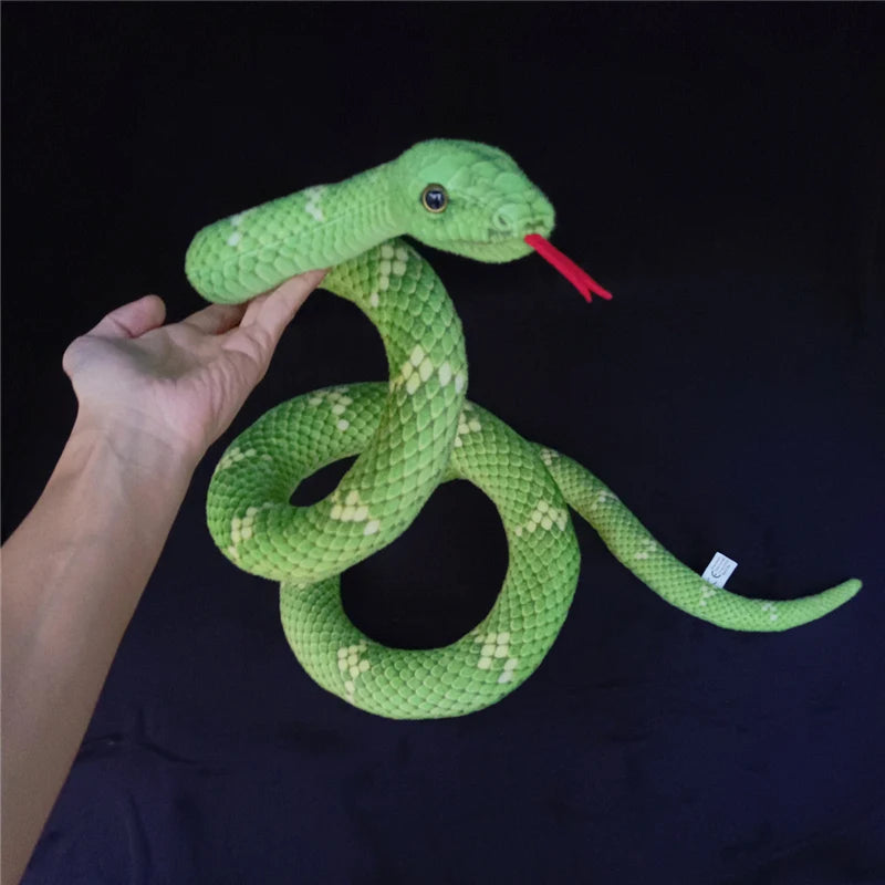 190/280cm Simulation Snakes Plush Toy Stuffed Animal Snake Plushie Long Large pythons Tricky Game Halloween Kids Boys Gift Decor