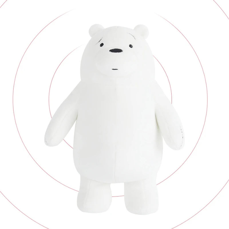 We Bare Bears Plush Toy Sitting vs Standing Grizzly Panda IceBear Cartoon Stuffed Animal Toys Doll For Kid Gift