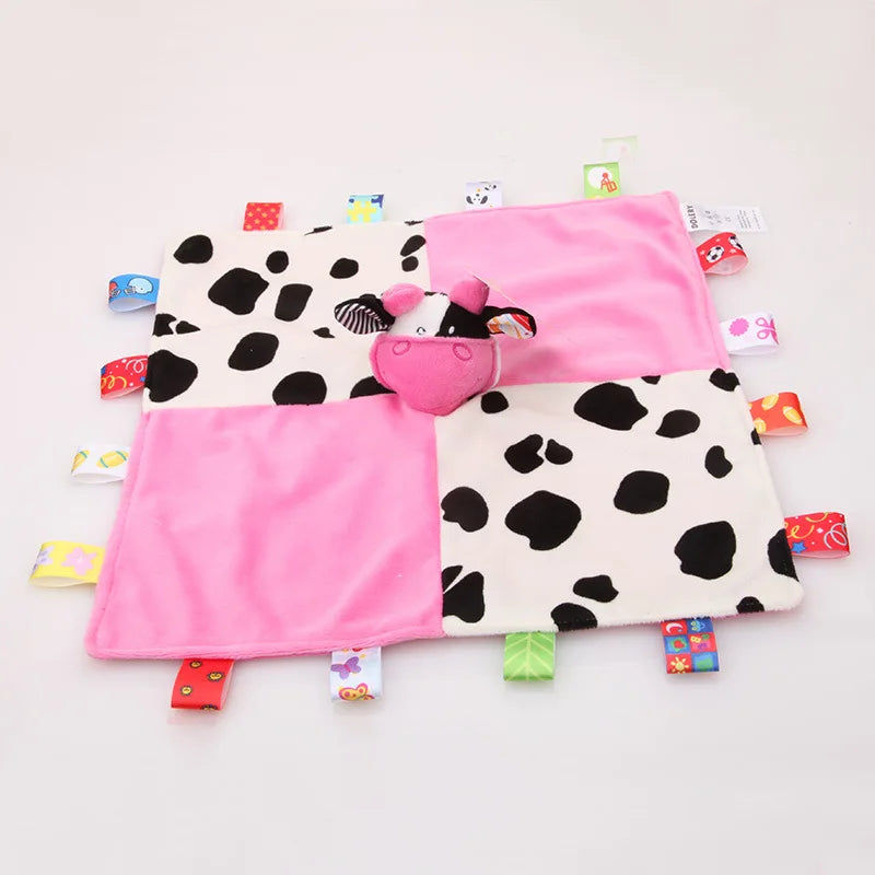 New Soft Appease Towel Baby Rattle Animals Toys Soothe Reassure Sleeping Blankie Towel Lathe Hanging Educational Toddler Toys